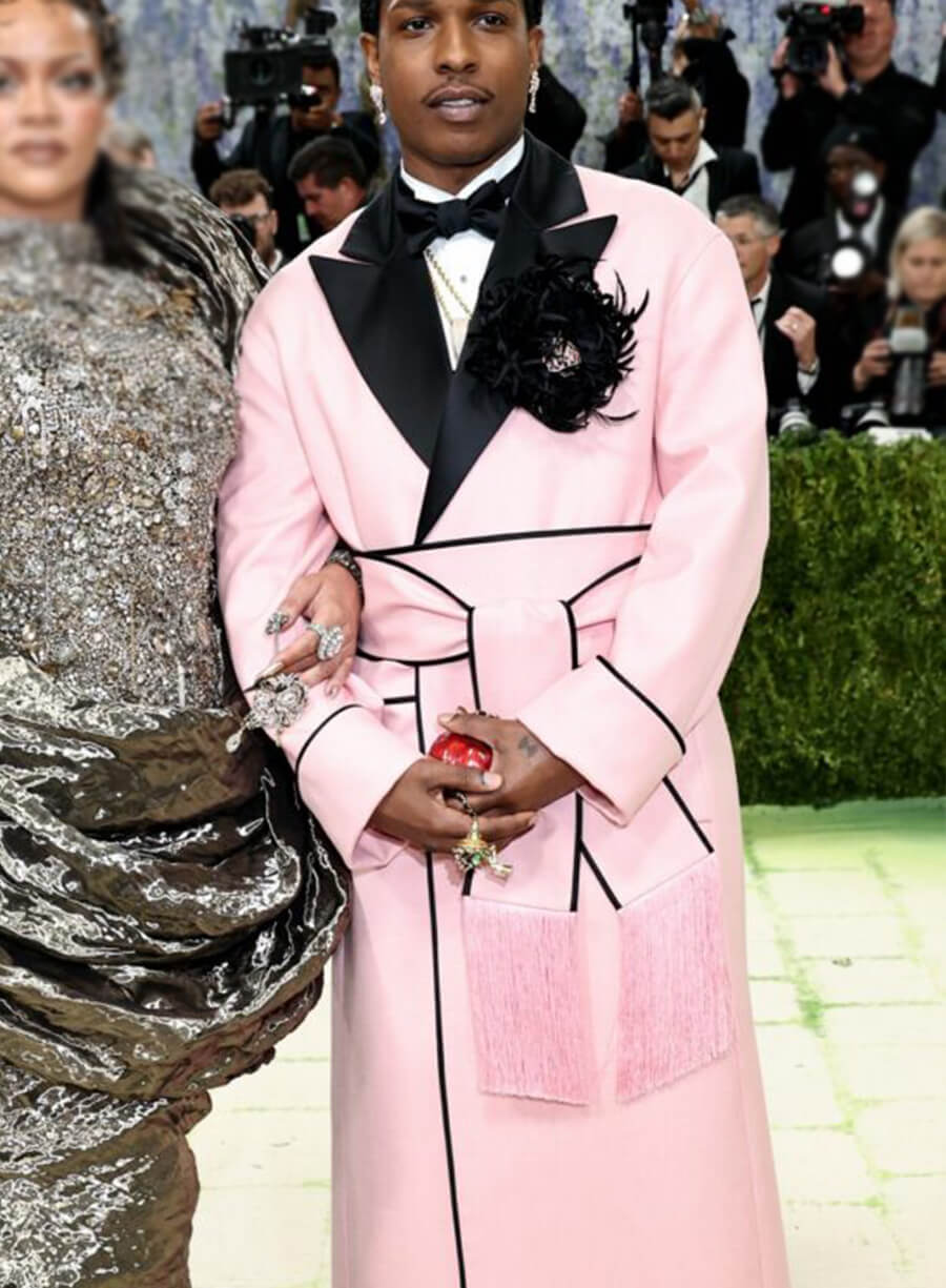 A$AP Rocky Met Gala 2026 Pink Overcoat