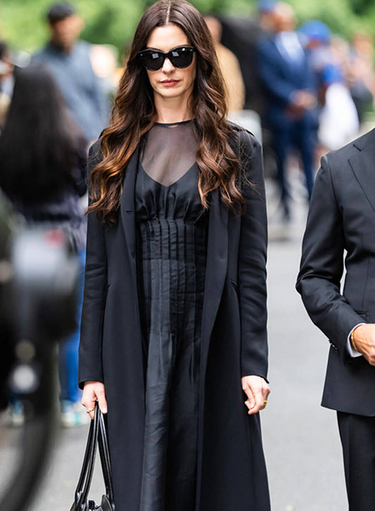 Anne Hathaway The Devil Wears Prada 2 Black Coat