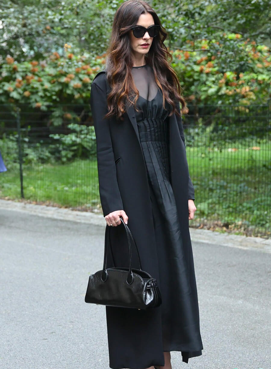 Anne Hathaway The Devil Wears Prada 2 Black Coat