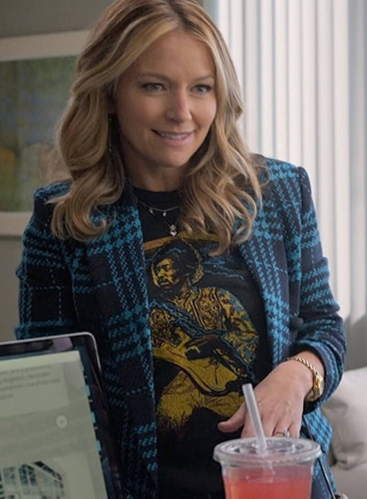 Becki Newton The Lincoln Lawyer Blue Plaid Blazer