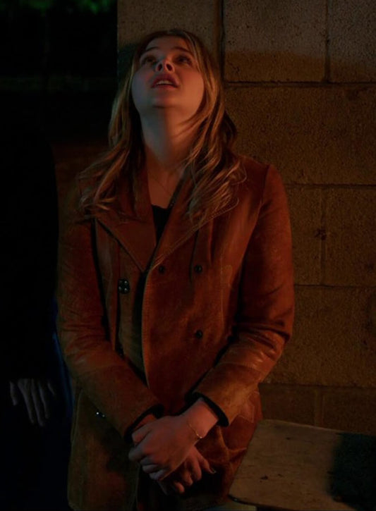 Chloë Grace Moretz Laggies Brown Suede Coat