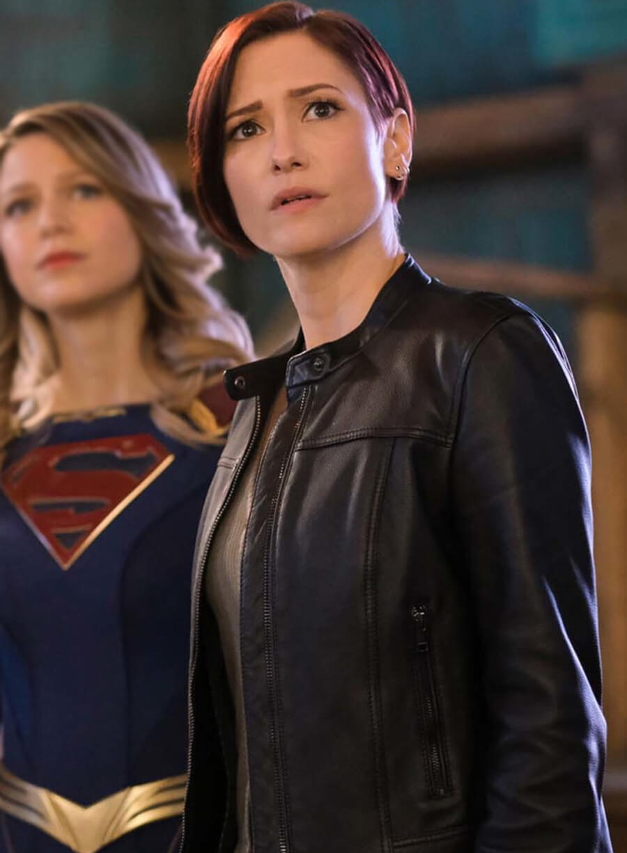 Chyler Leigh Supergirl S06 Leather Jacket