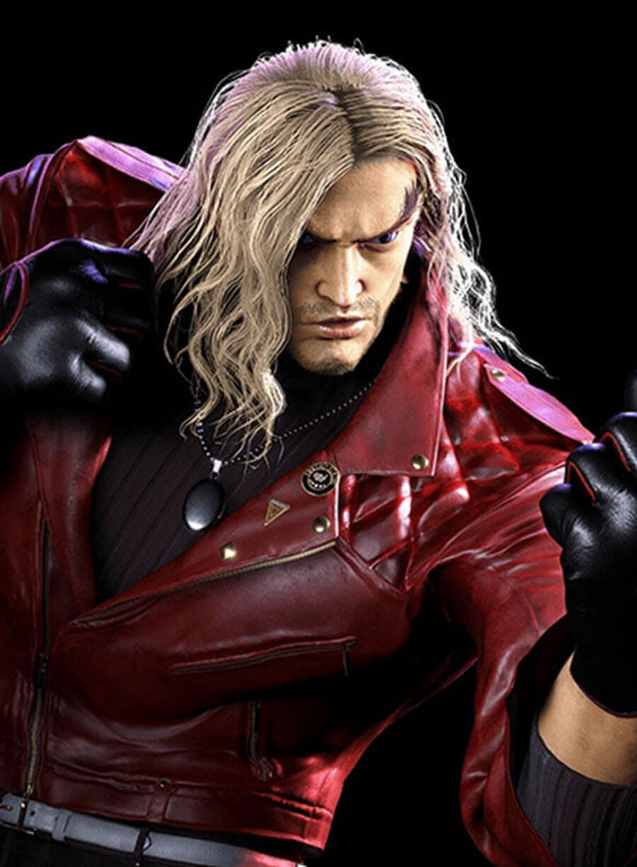 Ken Masters Street Fighter 6 Costume Biker Jacket