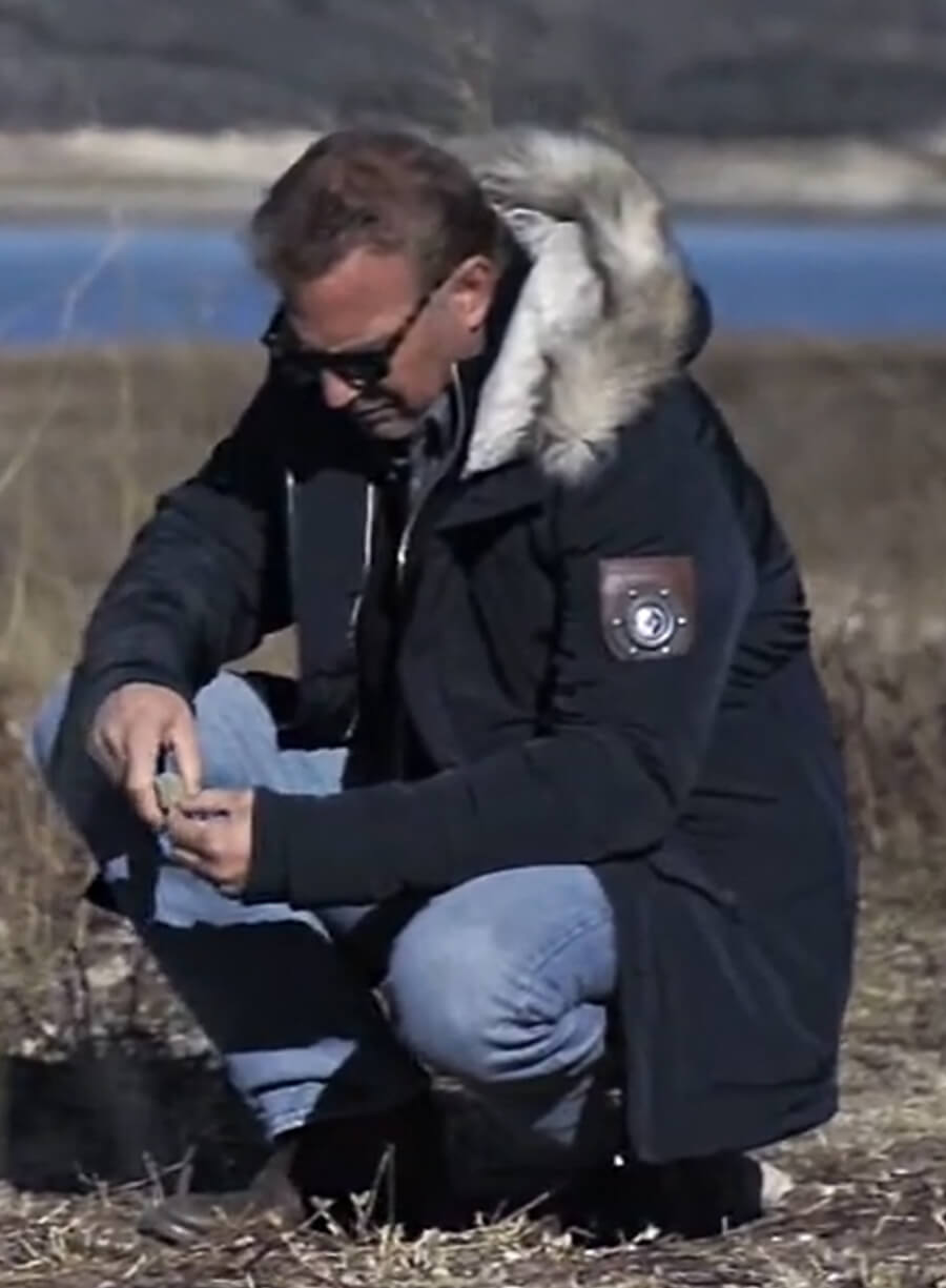 Kevin Costner Yellowstone Blue Parka Jacket