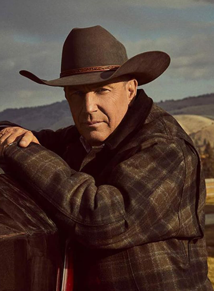 Kevin Costner Yellowstone Plaid Jacket