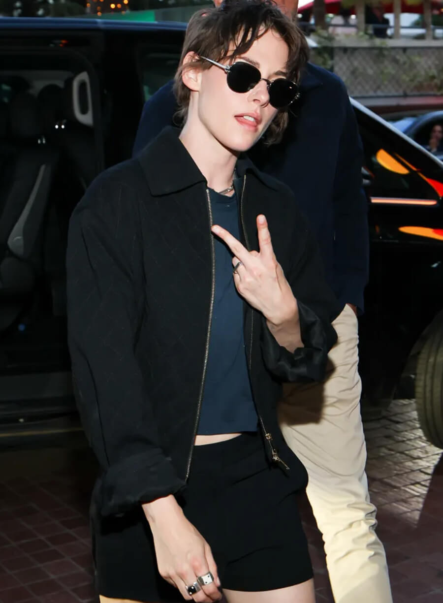 Kristen Stewart Cannes 2026 Bomber Jacket