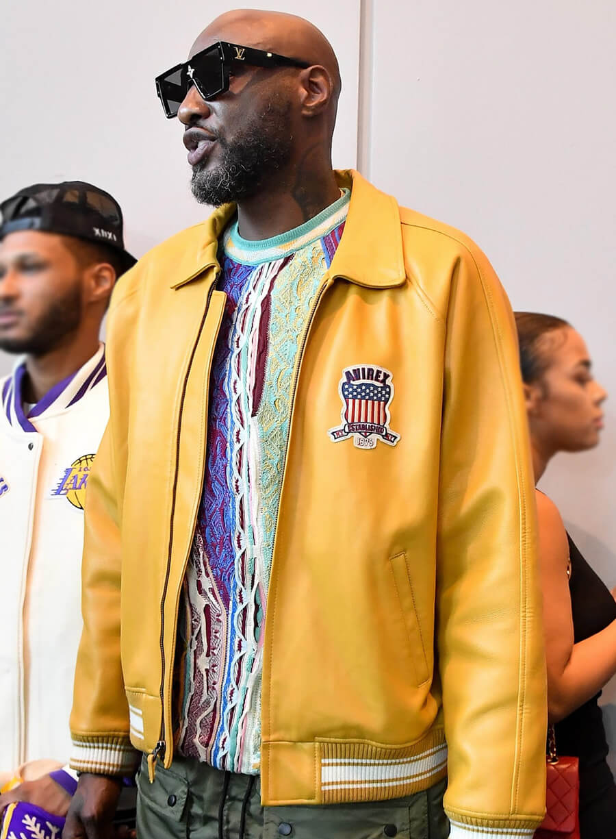 Lamar Odom Yellow Leather Jacket