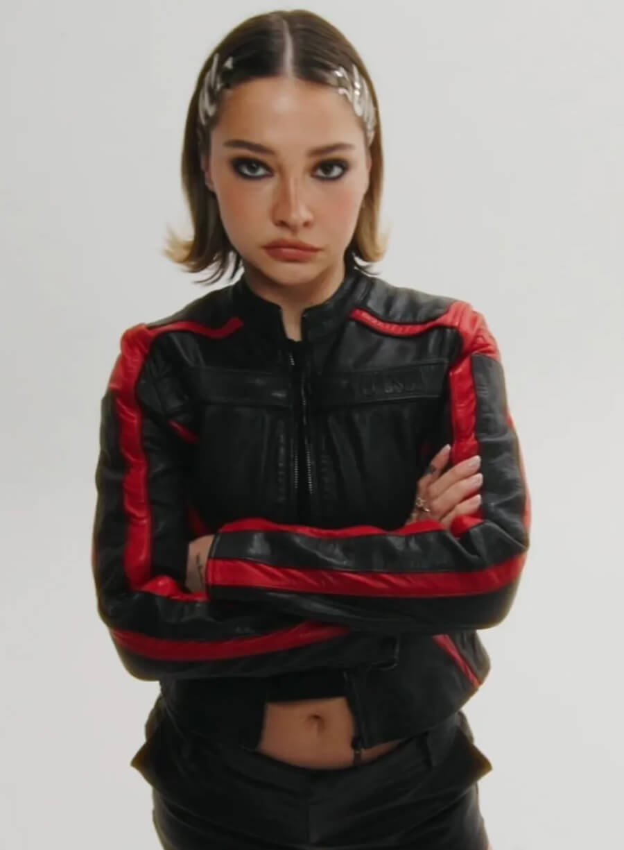 Madelyn Cline 2026 Fashion Campaign Biker Jacket