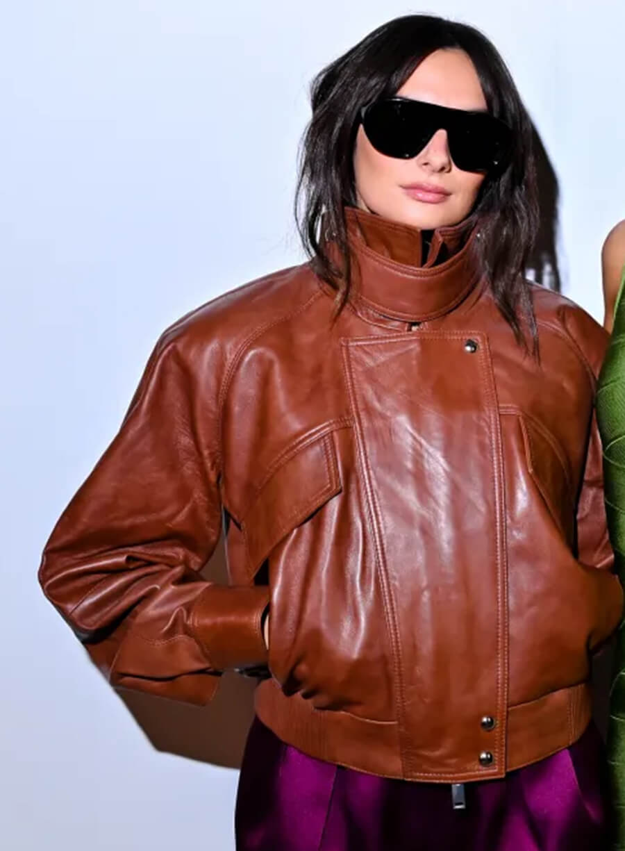 Paige DeSorbo NYFW 2026 Leather Jacket