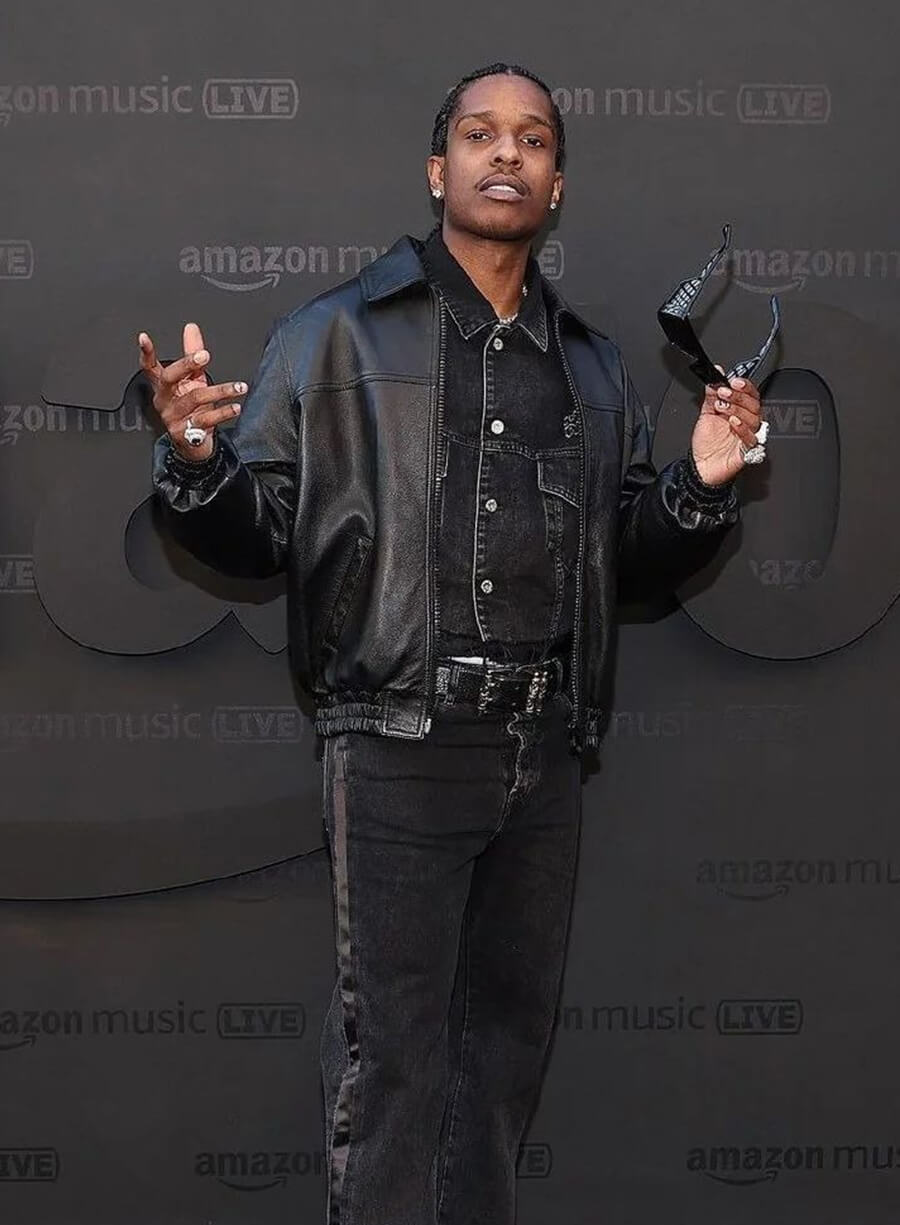 A$AP Rocky Bomber Leather Jacket