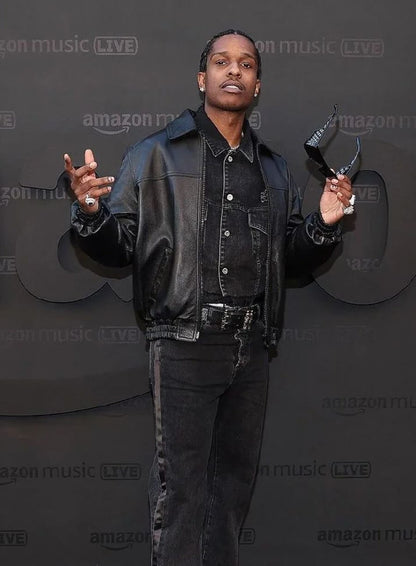 A$AP Rocky Bomber Leather Jacket
