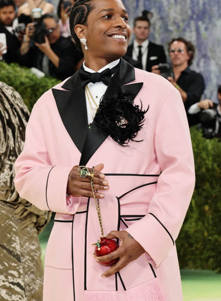 A$AP Rocky Met Gala 2026 Pink Overcoat