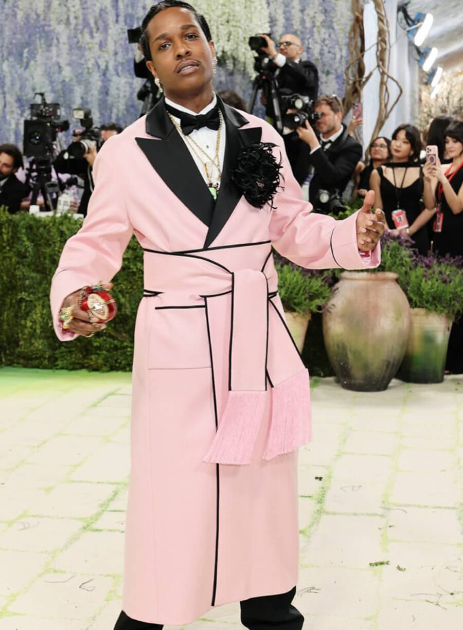A$AP Rocky Met Gala 2026 Pink Overcoat