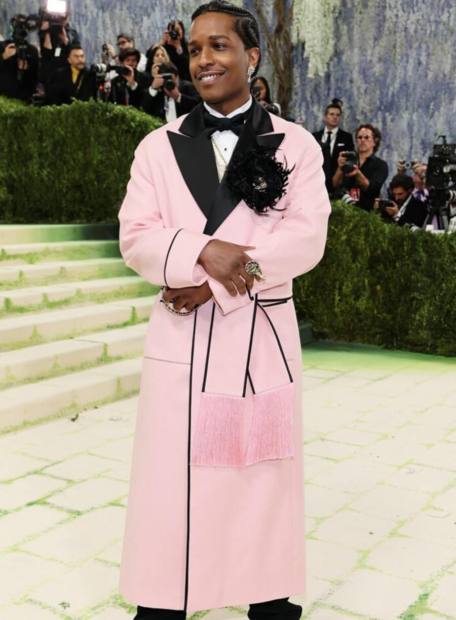 A$AP Rocky Met Gala 2026 Pink Overcoat