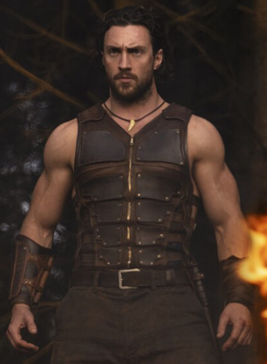 Aaron Taylor-Johnson Kraven the Hunter Leather Vest