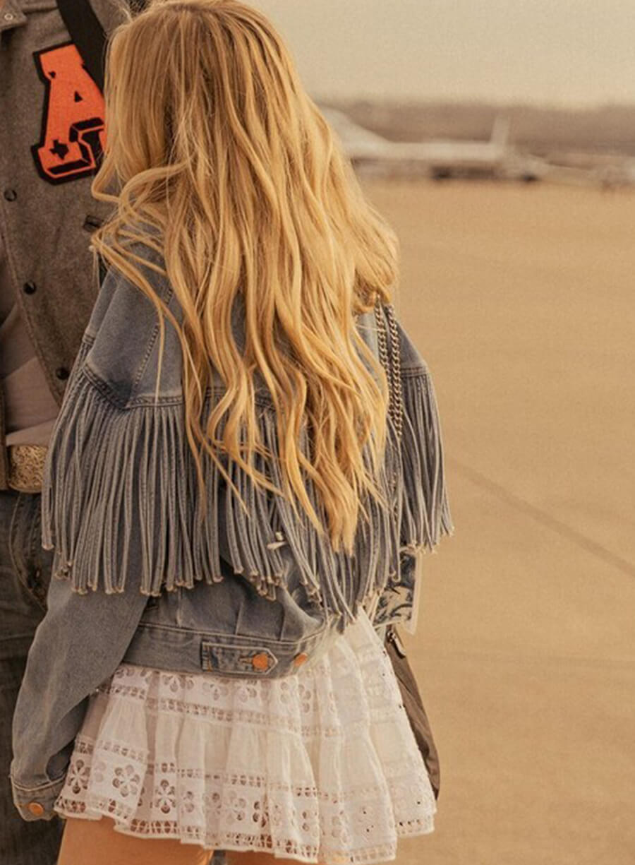 Ainsley Norris Landman Fringe Denim Jacket