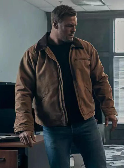 Alan Ritchson Reacher Brown Jacket