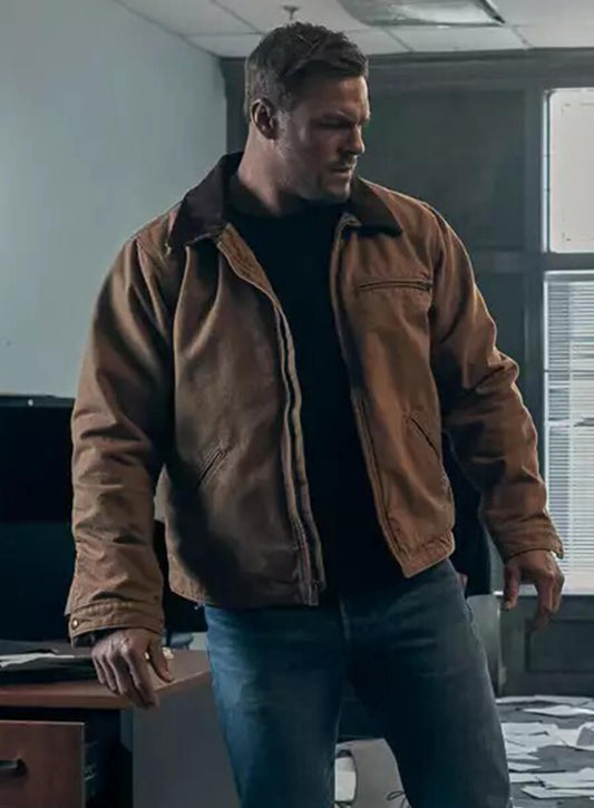Alan Ritchson Reacher Brown Jacket