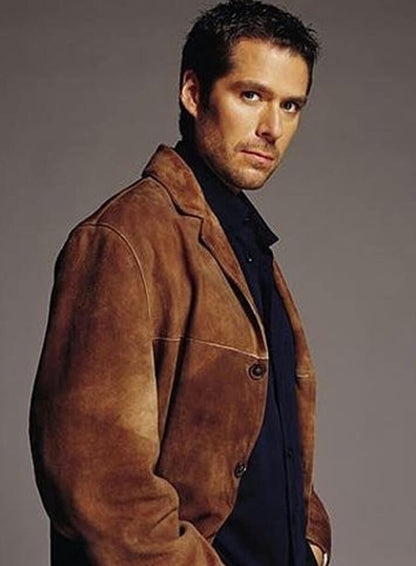 Angel Wesley Wyndam Pryce Brown Suede Coat