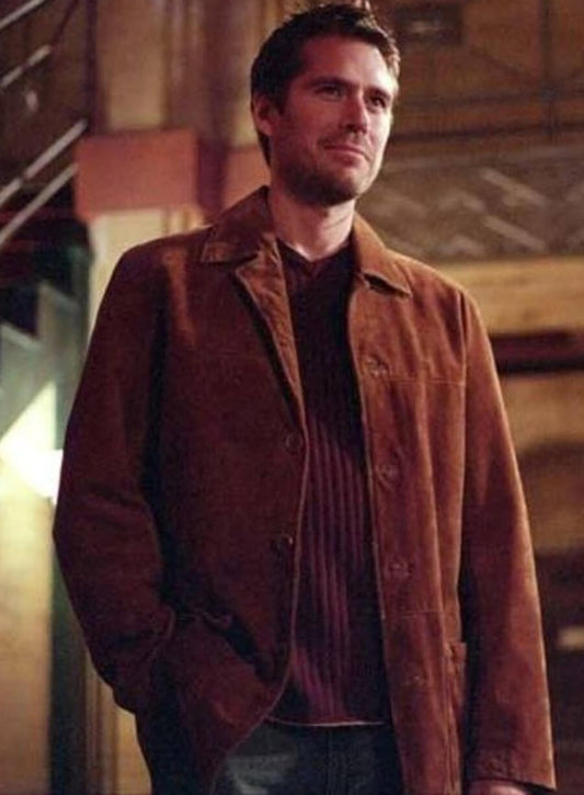 Angel Wesley Wyndam Pryce Brown Suede Coat