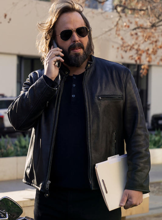 Angus Sampson The Lincoln Lawyer Black Leather Jacket