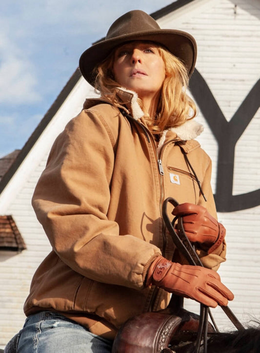 Beth Dutton Brown Cotton Hooded Jacket