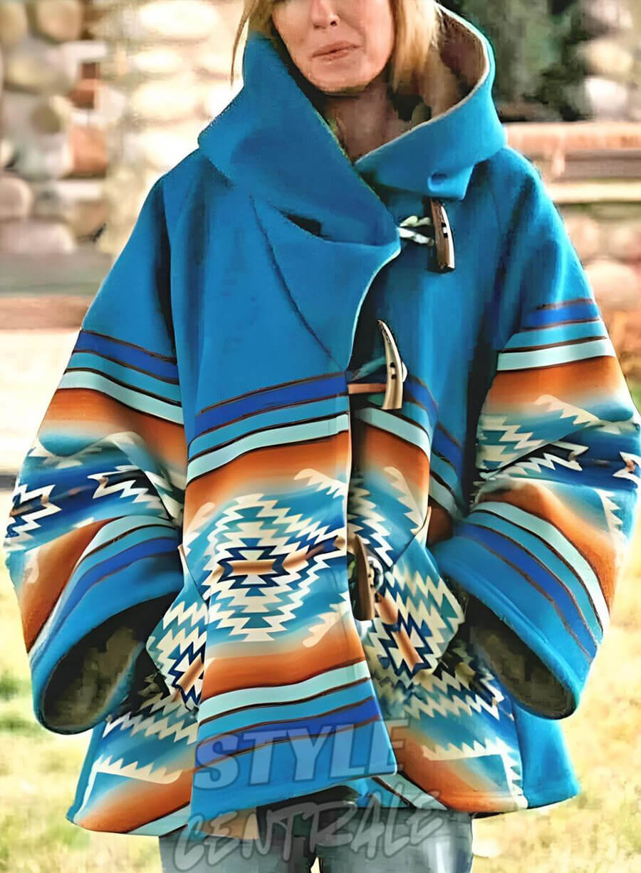 Beth Dutton Yellowstone Blue Poncho Coat