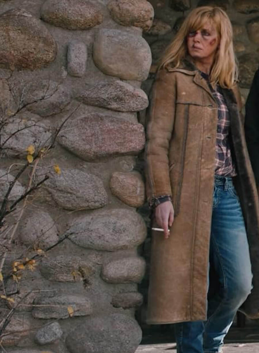 Beth Dutton Yellowstone Suede Trench Coat