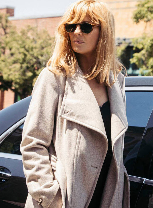 Beth Dutton Yellowstone White Wool Coat