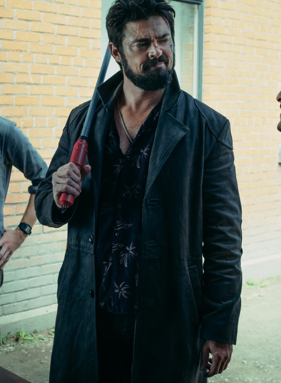 Billy Butcher The Boys Leather Trench Coat