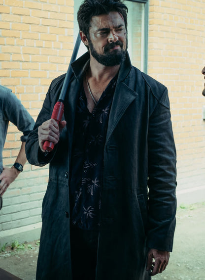 Billy Butcher The Boys Leather Trench Coat