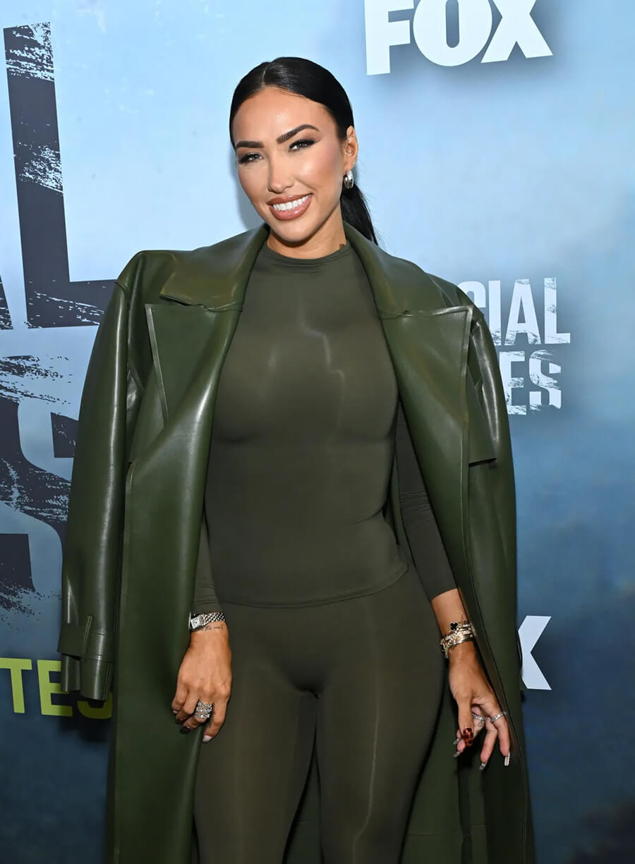 Breana Tiesi Special Forces Event Green Coat
