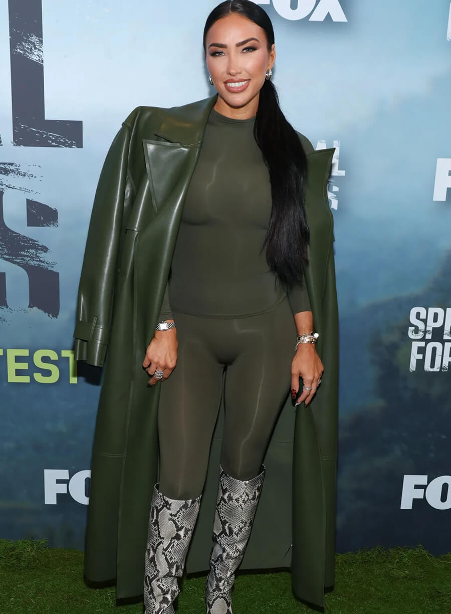 Breana Tiesi Special Forces Event Green Coat