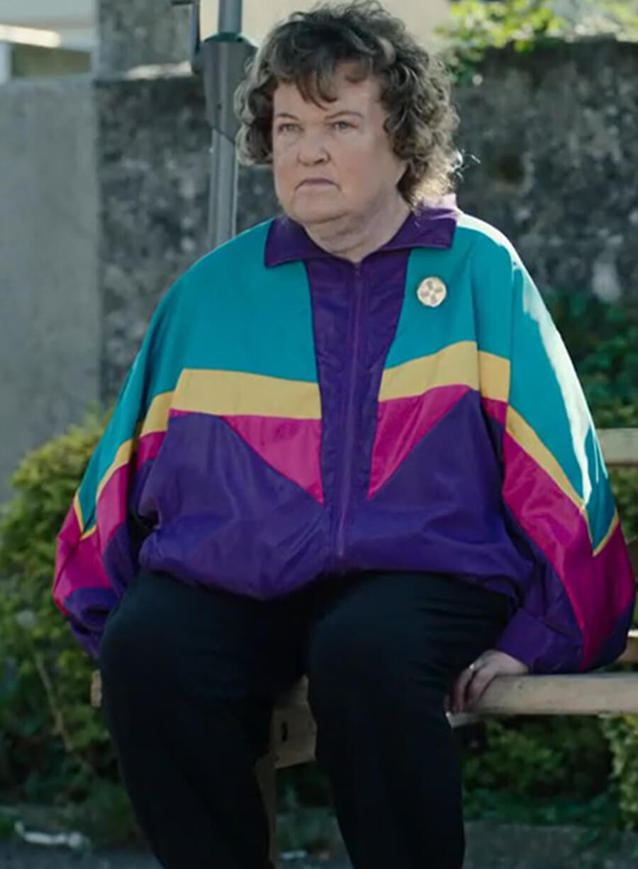 Brenda Fricker Holding Windbreaker Jacket