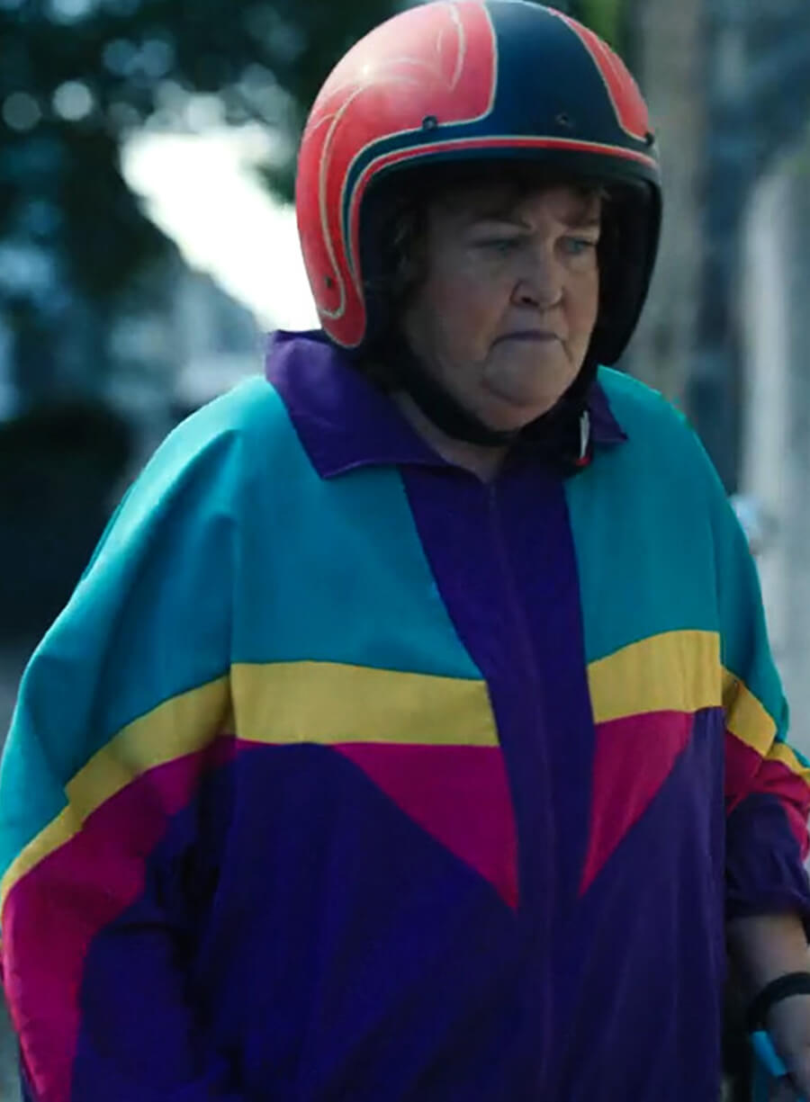 Brenda Fricker Holding Windbreaker Jacket