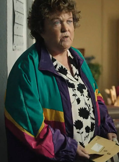 Brenda Fricker Holding Windbreaker Jacket