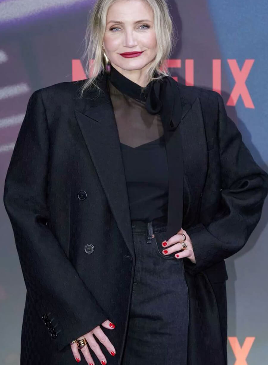 Cameron Diaz Back In Action Black Coat