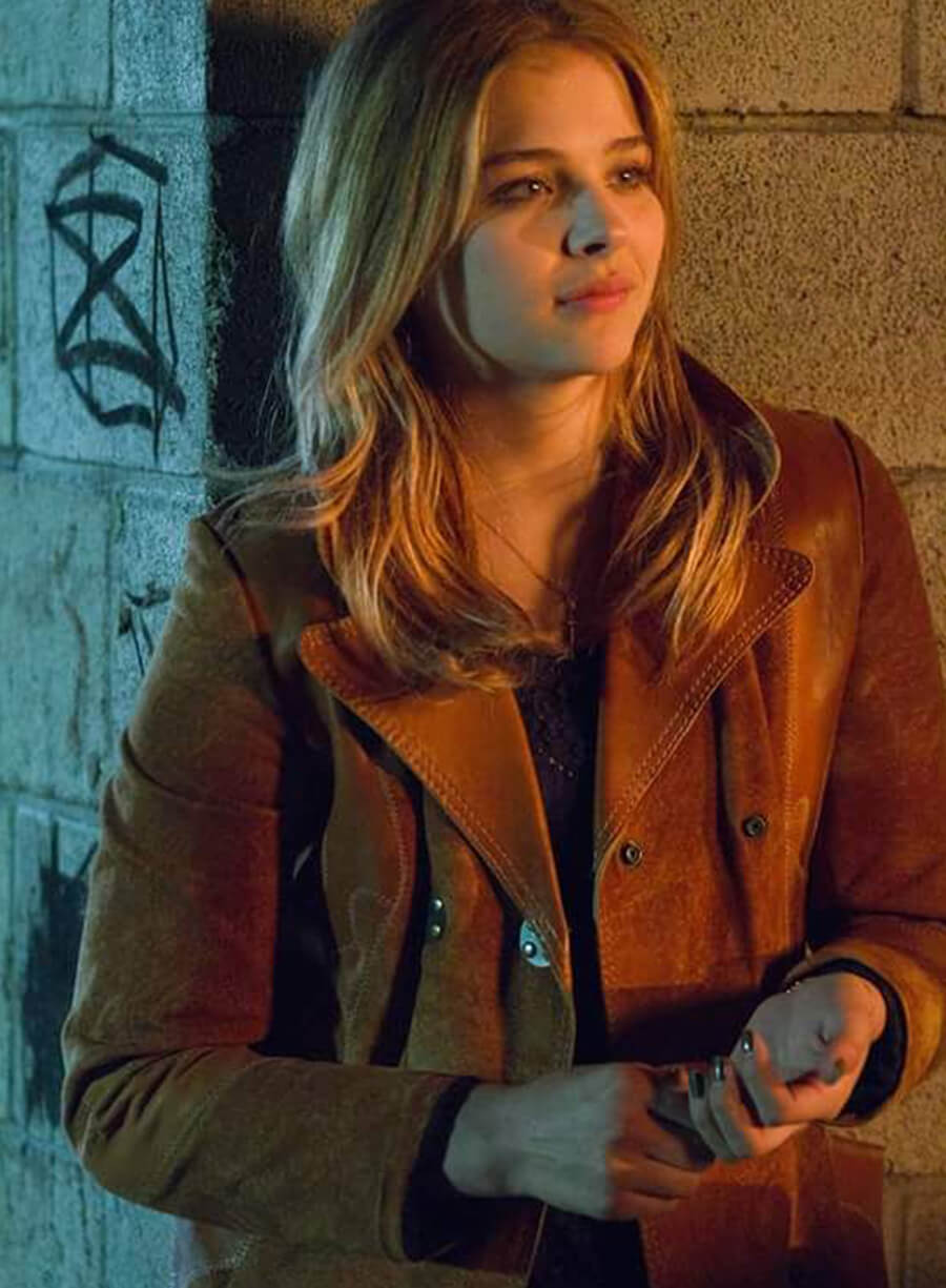 Chloë Grace Moretz Laggies Brown Suede Coat