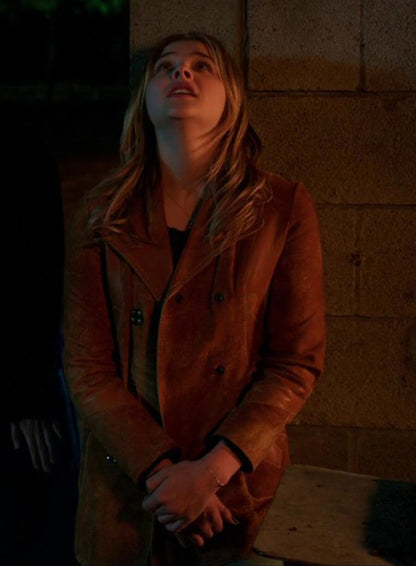 Chloë Grace Moretz Laggies Brown Suede Coat