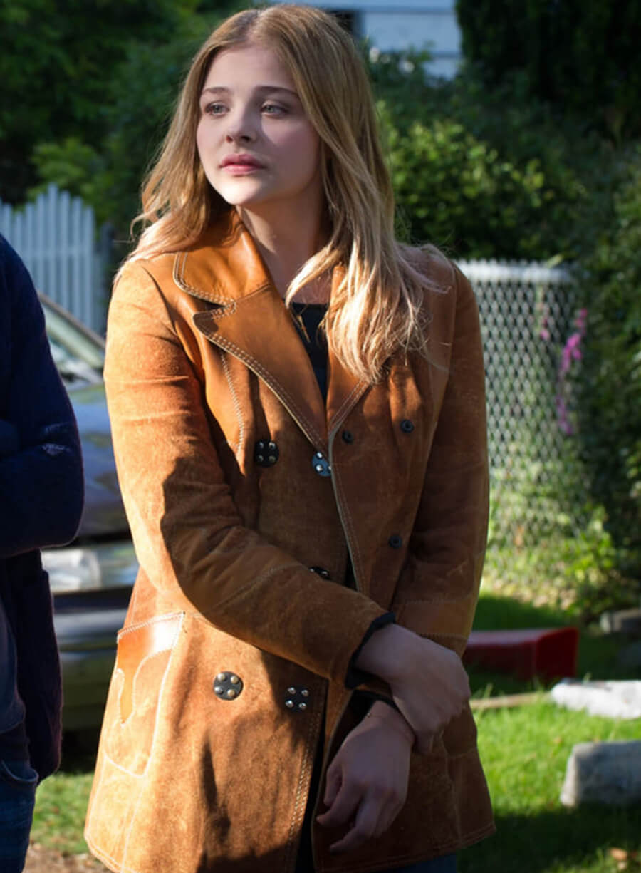Chloë Grace Moretz Laggies Brown Suede Coat