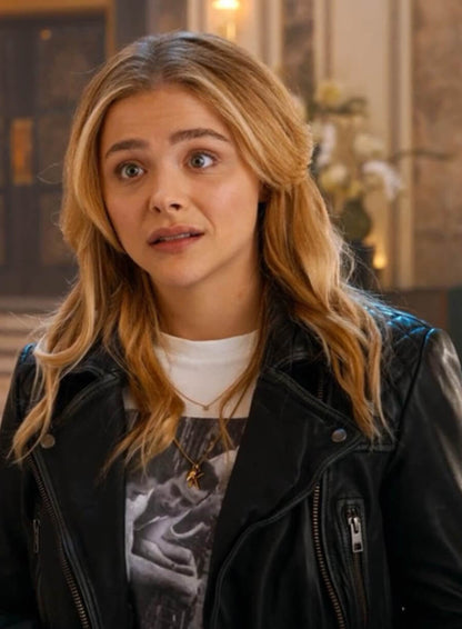 Chloë Grace Moretz Tom and Jerry Biker Jacket