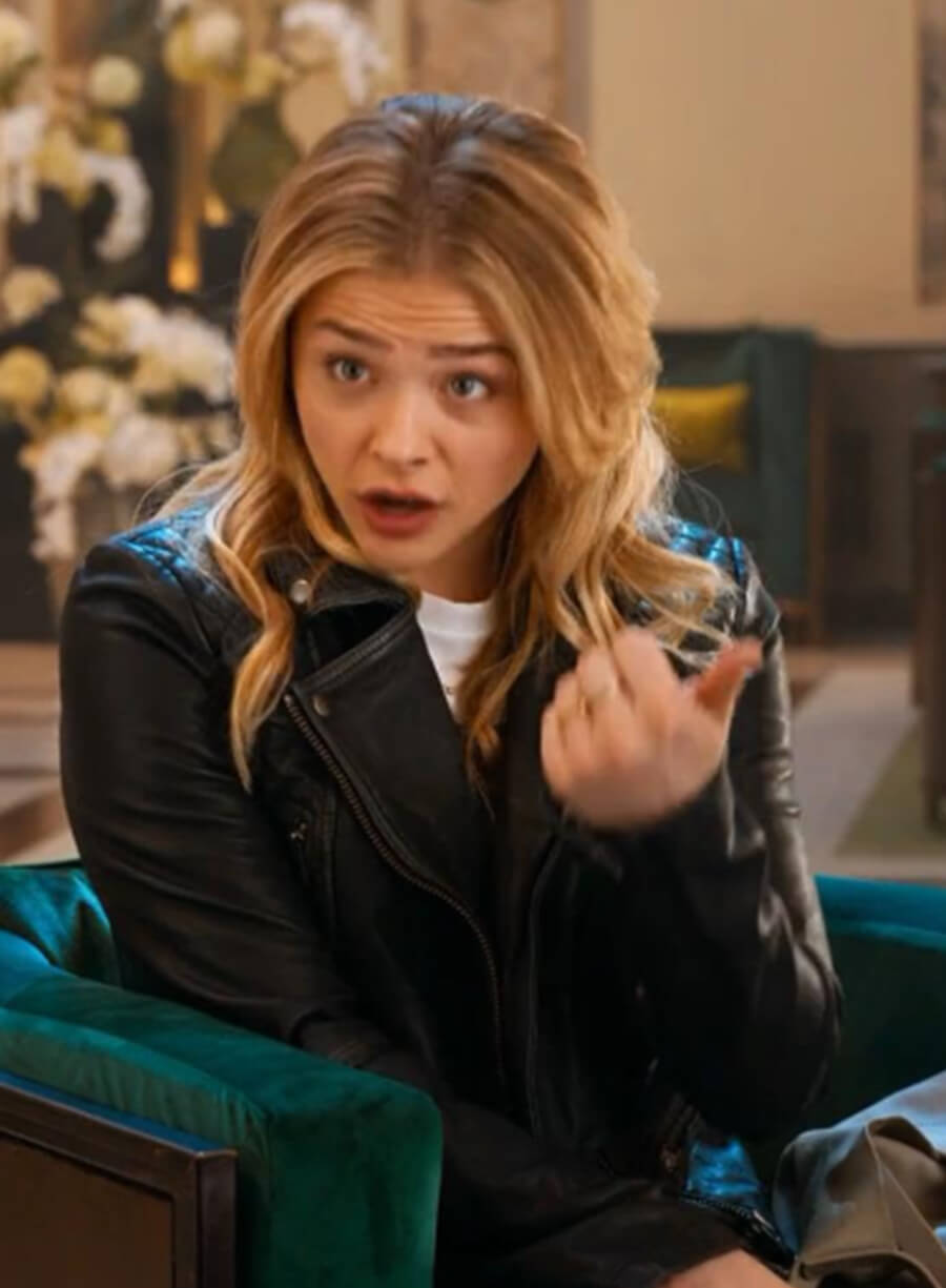 Chloë Grace Moretz Tom and Jerry Biker Jacket