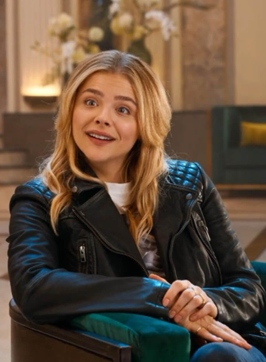 Chloë Grace Moretz Tom and Jerry Biker Jacket