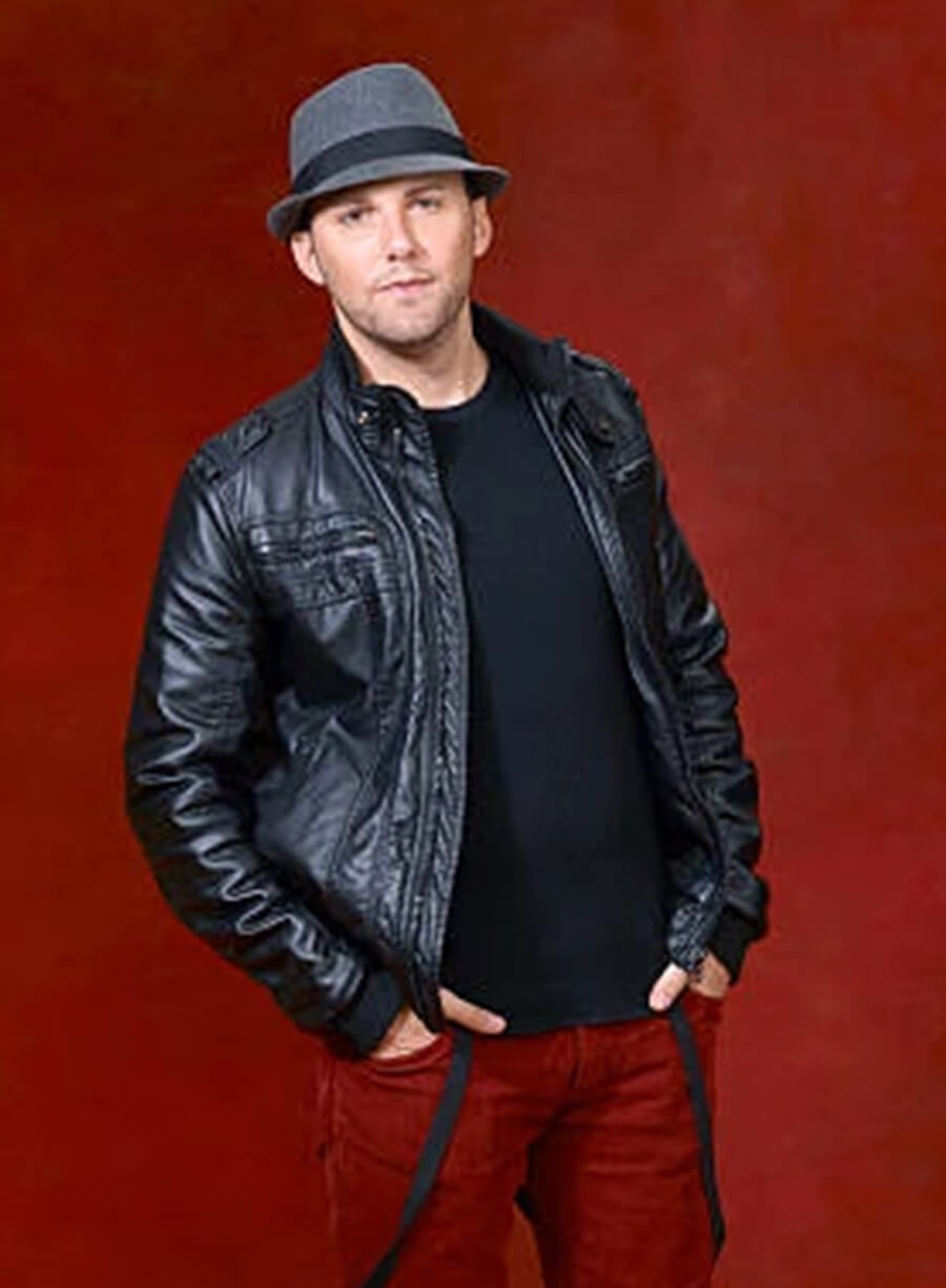 Chris Cauley The Voice Black Leather Jacket