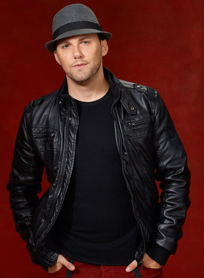 Chris Cauley The Voice Black Leather Jacket