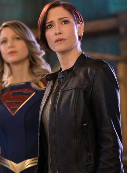 Chyler Leigh Supergirl S06 Leather Jacket
