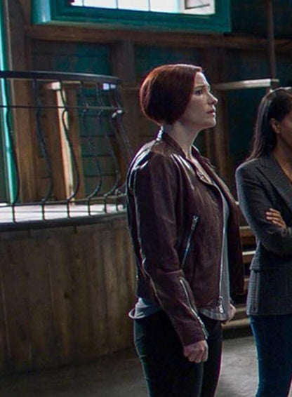 Chyler Leigh Supergirl S06 Moto Jacket