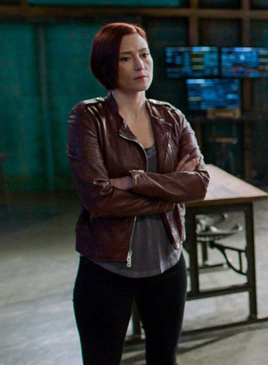 Chyler Leigh Supergirl S06 Moto Jacket