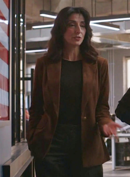 CIA 2026 Nikki Reynard Brown Suede Blazer