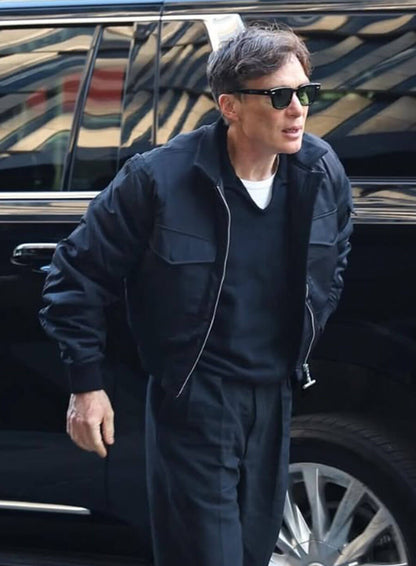 Cillian Murphy Black Bomber Jacket